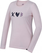 longsleeve Elika dames katoen/elastaan roze maat 38