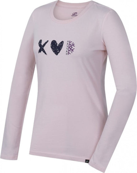 longsleeve Elika dames katoen/elastaan roze maat 38
