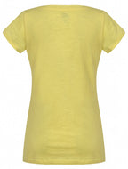 T-shirt Saldiva dames polyester geel mt 38