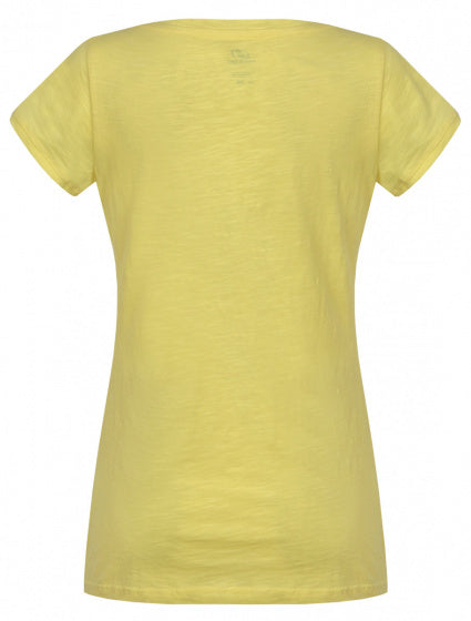 T-shirt Saldiva dames polyester geel mt 42