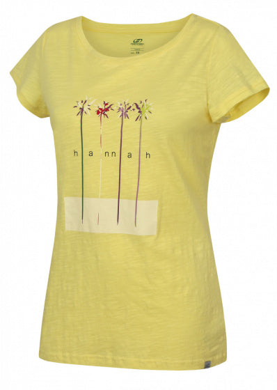 T-shirt Saldiva dames polyester geel mt 38