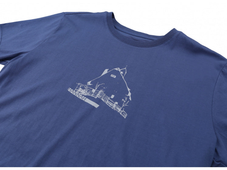 T-shirt Warp heren katoen donkerblauw maat S
