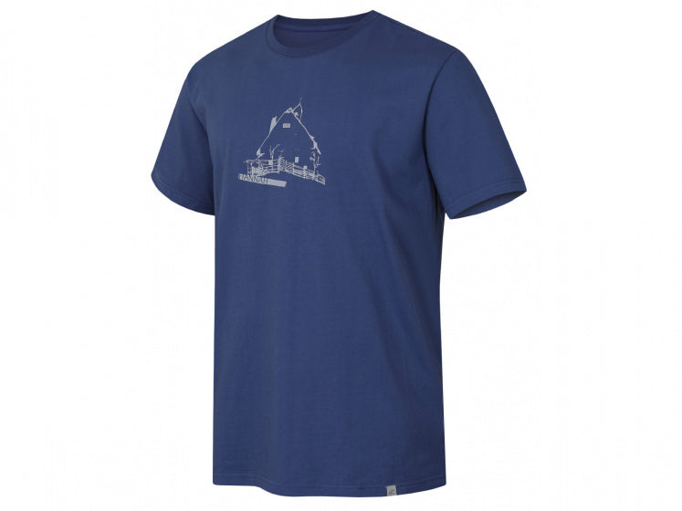 T-shirt Warp heren katoen donkerblauw maat XL