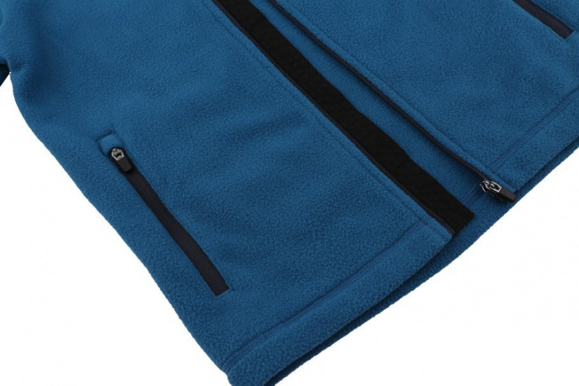 vest Hobart jongens fleece/polyester blauw maat 140