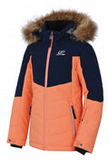 winterjas Leane junior polyester oranje/blauw maat 152