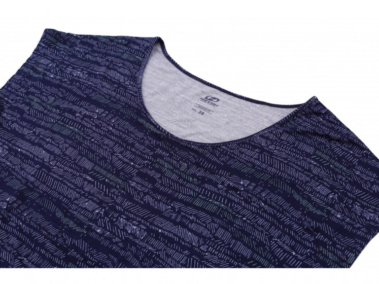 zomerjurk Zanziba dames katoen/elastaan donkerblauw mt 34