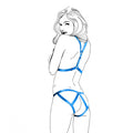 body straps love dames nylon blauw