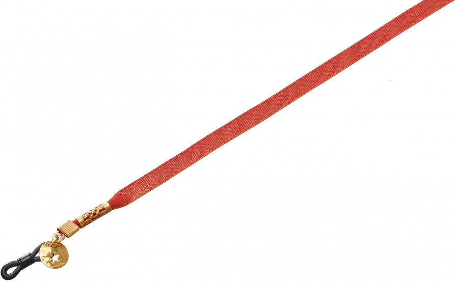 Henri beaud Brillenkoord 6 mm opening 55 cm viscose rood