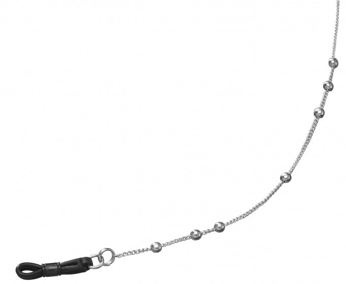 Henri beaud Brillenkoord Rondje 65 cm staal zilver