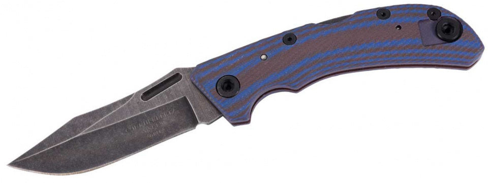 Herbertz zakmes 20,4 cm rvs fiberglass donkergrijs blauw