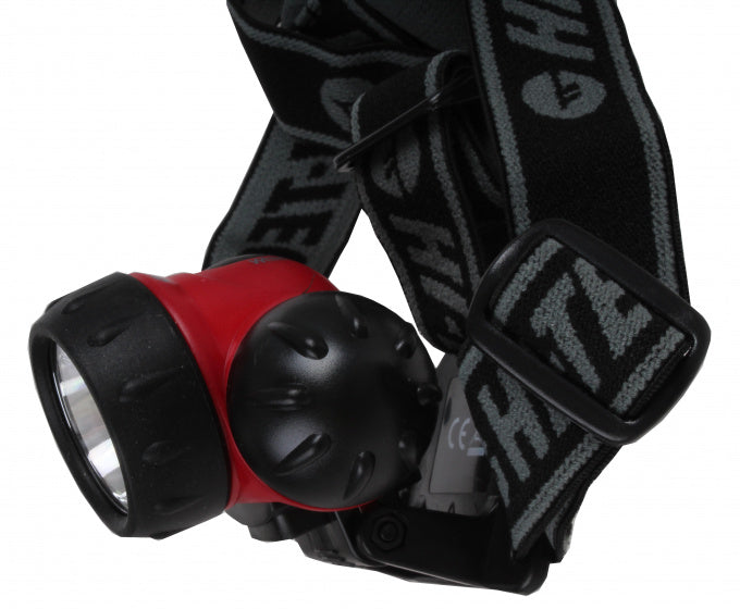 hoofdlamp led 55 lm rubber zwart/rood