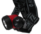hoofdlamp led 55 lm rubber zwart/rood