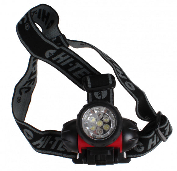 hoofdlamp led 55 lm rubber zwart/rood