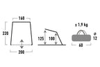 High peak Strandtent Cordoba UV80 pop-up 220 x 200 cm grijs