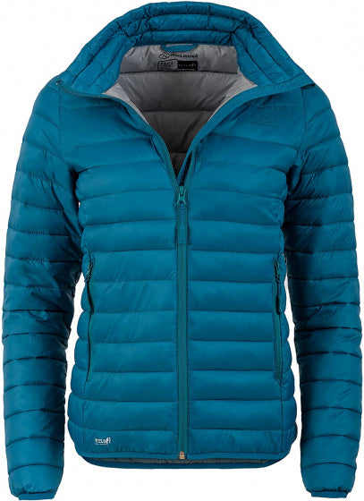outdoorjas Fara dames nylon blauwgroen maat M