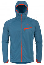 outdoorjas Hirta Hybrid heren nylon blauw maat M