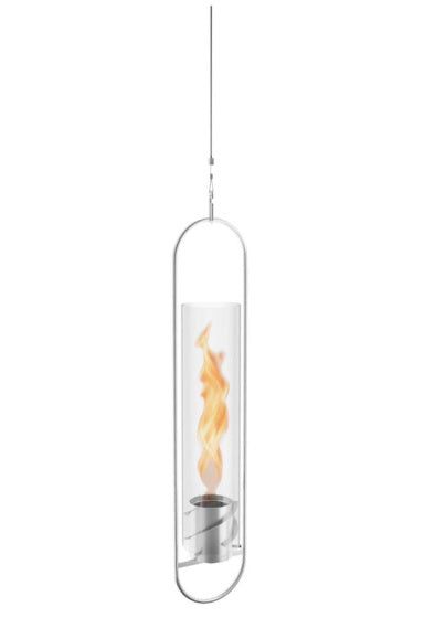 Höfats Spin 90 sfeerlantaarn hangend 120 cm RVS zilver