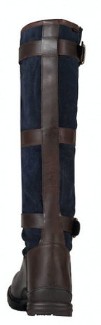 outdoorlaarzen Highlander leer/suède bruin/blauw maat 41
