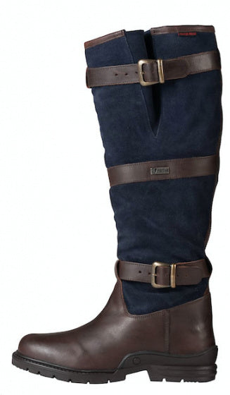 outdoorlaarzen Highlander leer/suède bruin/blauw maat 41