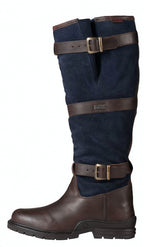 outdoorlaarzen Highlander leer/suède bruin/blauw maat 41
