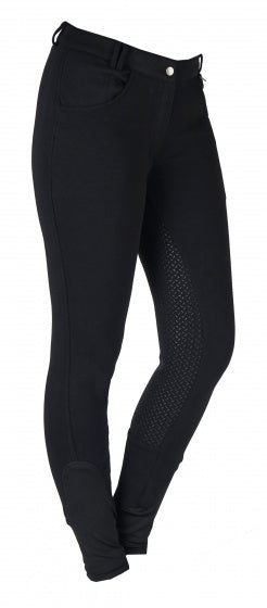paardrijbroek D-Annika dames katoen/siliconen zwart mt 38