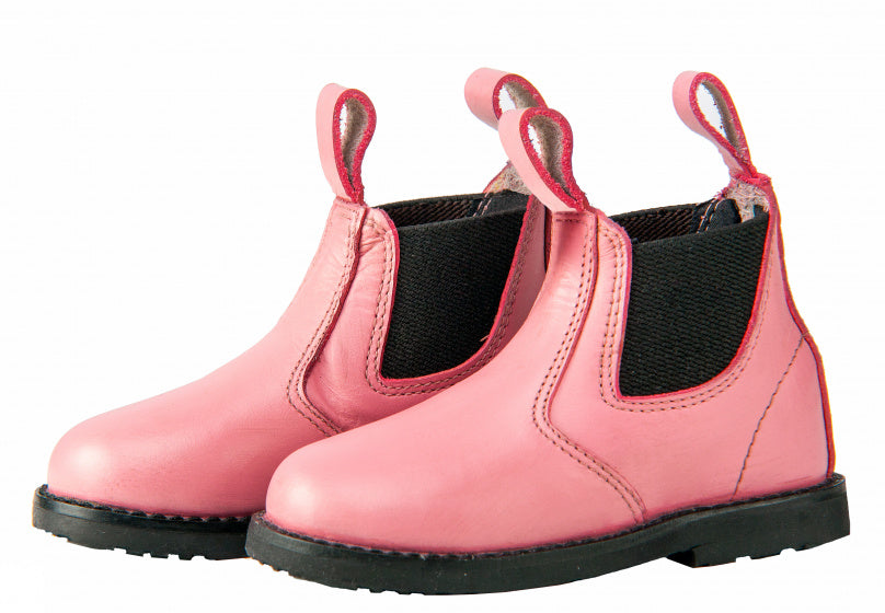 stal-/rijschoen Jodhpur-mini junior leer roze maat 25