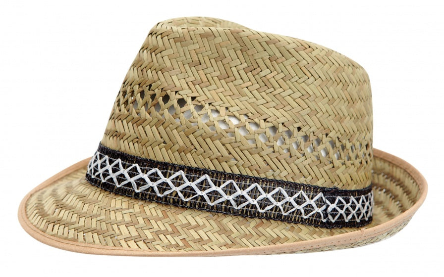 strohoed klassiek model beige maat 61
