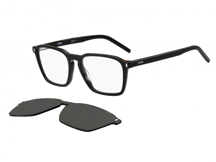 zonnebril 1110/CS clip-on heren cat. 3 vierkant zwart