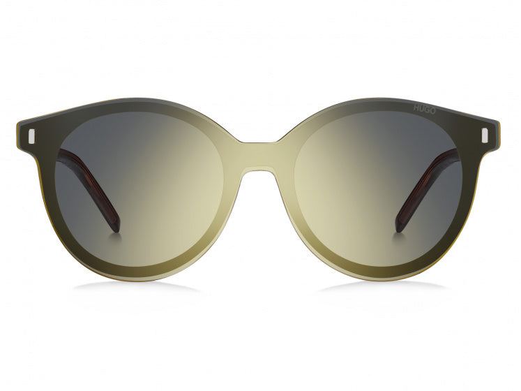 zonnebril clip-on dames cat. 3 vierkant bruin/groen