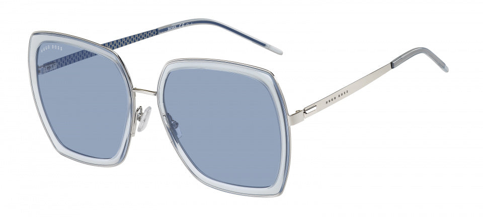zonnebril dames rechthoekig cat. 2 blauw/grijs (1208/S)