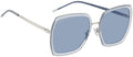 zonnebril dames rechthoekig cat. 2 blauw/grijs (1208/S)