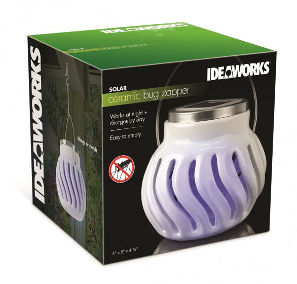 insectendoder solar 13 x 13 cm keramiek wit
