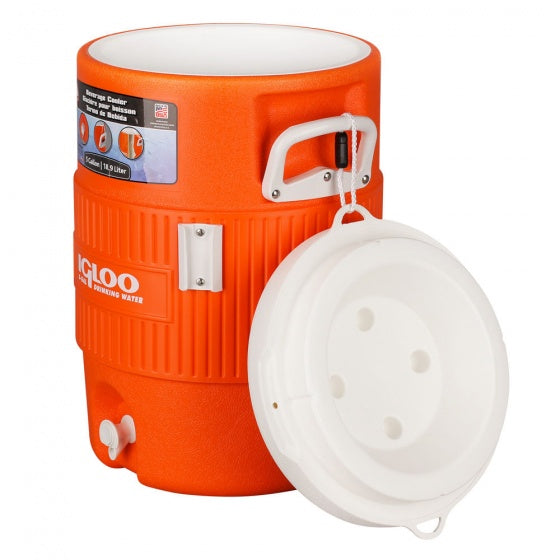 Igloo 5 gallon seat top - drankdispenser drankkoeler - 18 liter - oranje