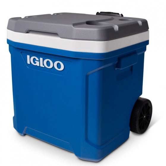 Igloo latitude 60 roller - grote koelbox op wielen - 56 liter - blauw