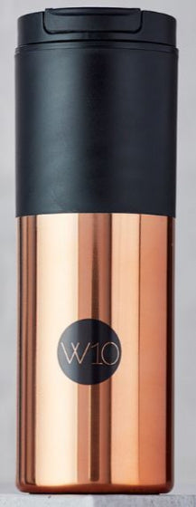 reisbeker Blenheim 455 ml RVS/kunststof koper/zwart