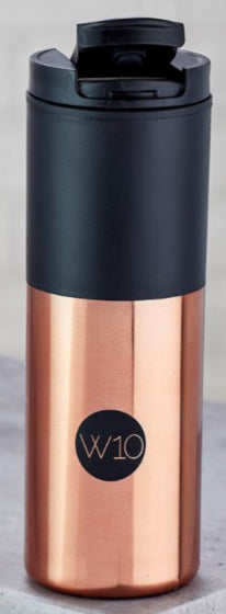 reisbeker Blenheim 455 ml RVS/kunststof koper/zwart