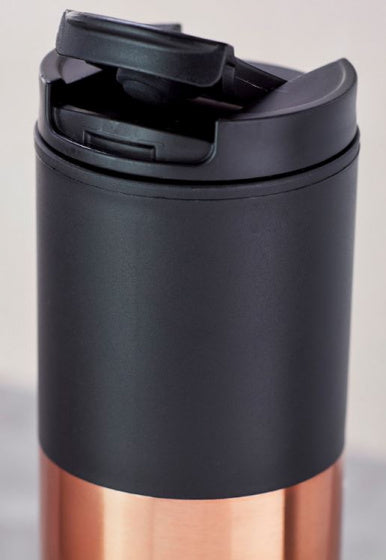 reisbeker Blenheim 455 ml RVS/kunststof koper/zwart