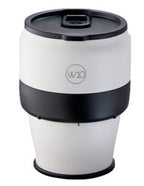reisbeker Hazlewood 340 ml opvouwbaar RVS/rubber wit