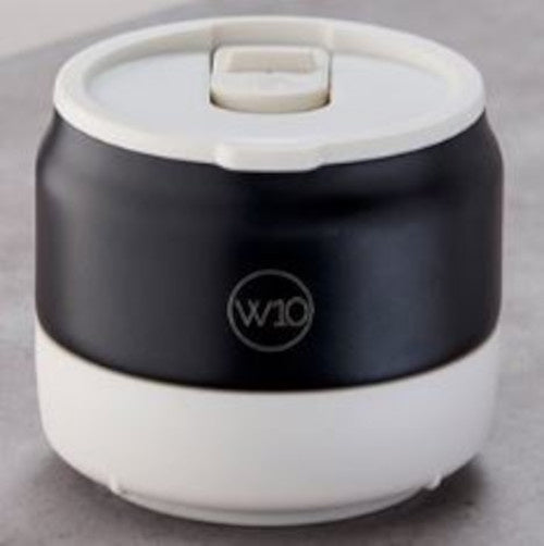 reisbeker Hazlewood 340 ml opvouwbaar RVS/rubber zwart