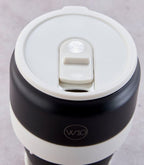 reisbeker Hazlewood 340 ml opvouwbaar RVS/rubber zwart