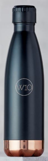 waterfles W10 Bevington 480 ml RVS zwart
