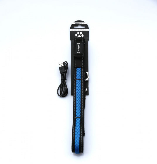 hondenriem reflectie 120 cm nylon blauw