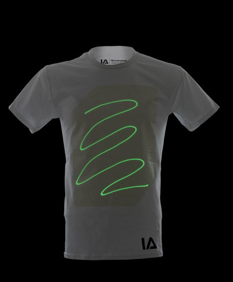 t-shirt glow-in-the-dark katoen wit maat XL