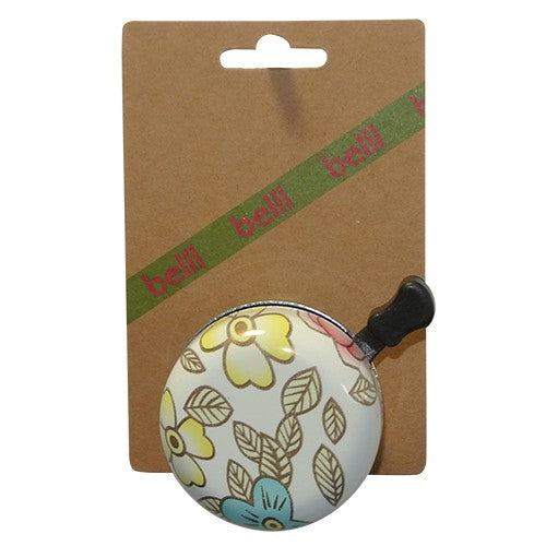 BELLL fietsbel steel Flower-print white, op kaart
