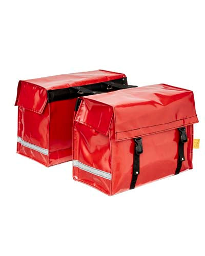 DE POORT dubbele fietstas 55L, rood