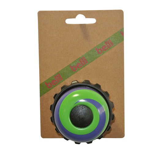 BELLL fietsbel draaibel swirl paars/groen, op kaart