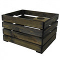 WICKED houten krat groot met koffiekophouder, (43x35x27)
