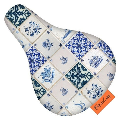 BIKECAP zadeldekje kids Delft Blue Tiles