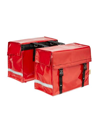 DE POORT dubbele fietstas 46L, rood