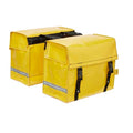 De POORT dubbele fietstas 46L, geel